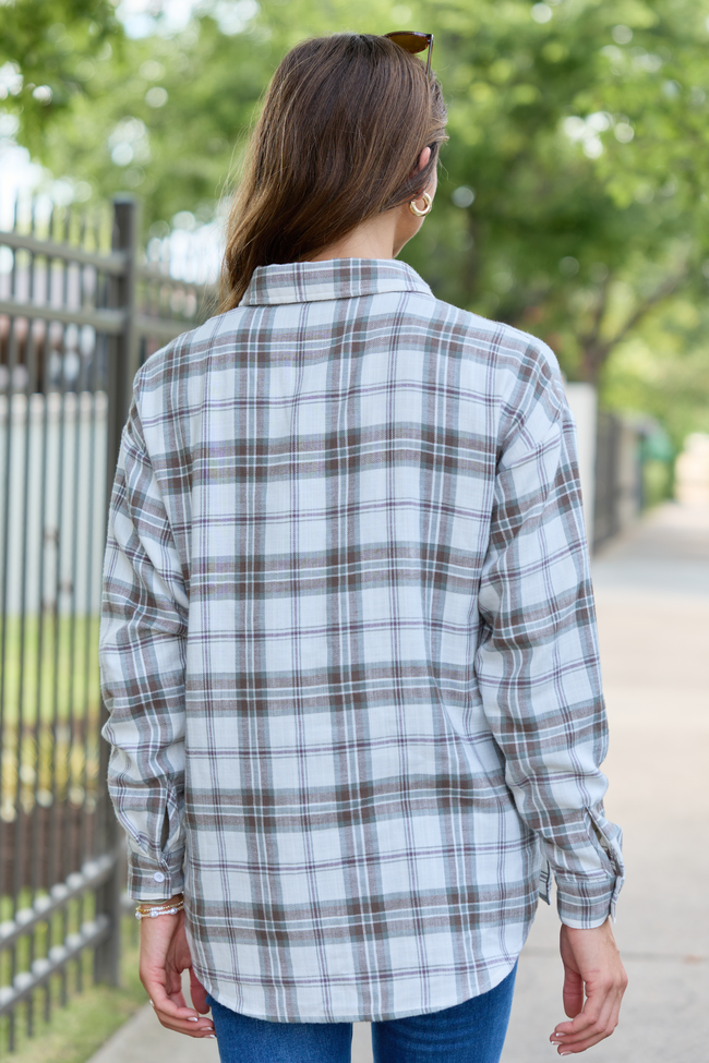 Made Me Realize Ivory/Sage Plaid Flannel