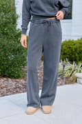 Learn As You Go Black Acid Washed Sweatpants