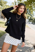 A Great Escape Black Oversized Sweater