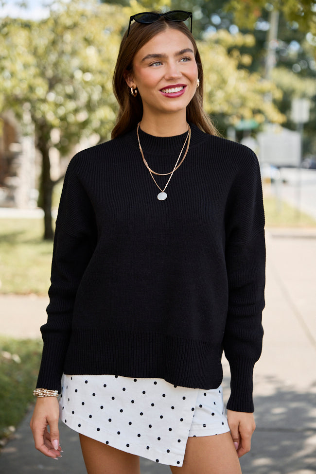 A Great Escape Black Oversized Sweater