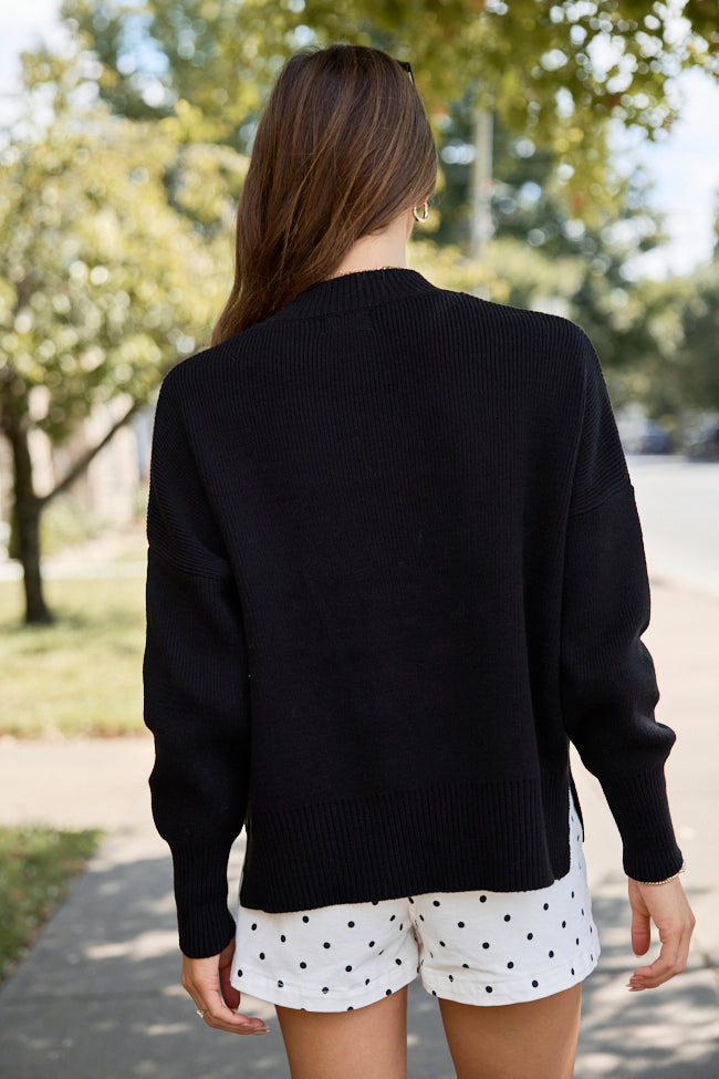 A Great Escape Black Oversized Sweater